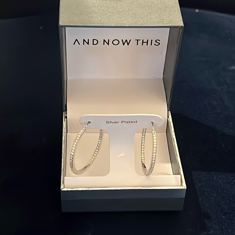 - And Now This sliver plated hoops
